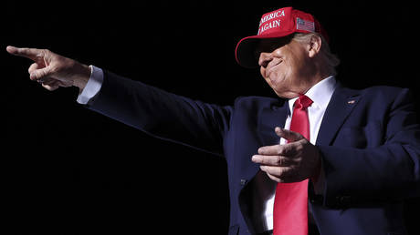 File photo: Former US president Donald Trump speaks at a rally in Latrobe, Pennsylvania, November 5, 2022.