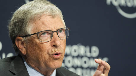 Bill Gates speaks at a news conference during the World Economic Forum in Davos, Switzerland, May 25, 2022