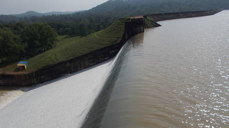 The Kherkatta Dam in Chhattisgarh, India