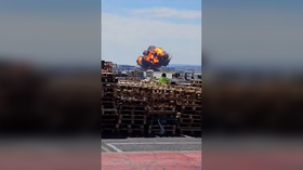 US-made F-18 crashes in Spain (VIDEO)