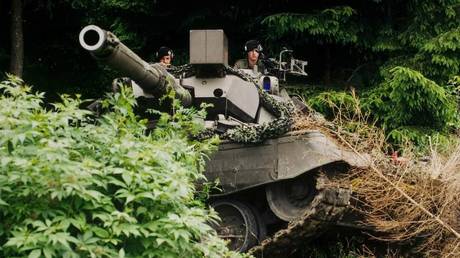 FILE PHOTO: A Leopard 1A5 tank.