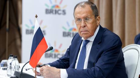 Russia's Foreign Minister Sergey Lavrov attends a BRICS Foreign Ministers meeting, in Cape Town, South Africa.