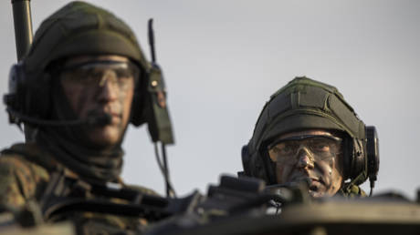 German troops take part in a military exercise at the Gaiziunai training ground in Lithuania, October 8, 2022