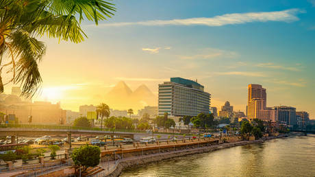 View on Cairo from the Nile river.