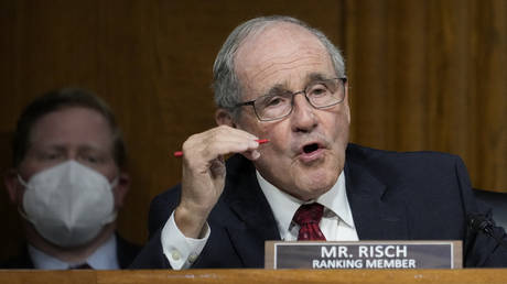 Sen. James Risch questions US Secretary of State Antony Blinken during a Senate Foreign Relations Committee hearing, September 14, 2021 in Washington, DC.
