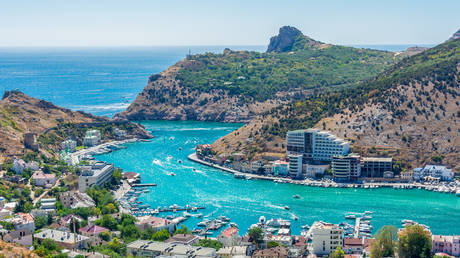 FILE PHOTO: Balaklava cityscape in summer, Crimea peninsula.