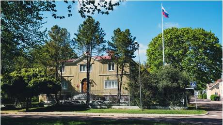 The Russian Consulate in Mariehamn, Aland, Finland, June 1, 2022.