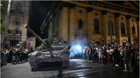A tank in Rostov-on-Don, Russia, June 24, 2023.