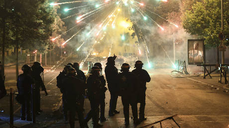 Riot police in Nanterre, France, June 30, 2023.