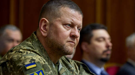 Commander-in-Chief of the Armed Forces of Ukraine general Valery Zaluzhny attends a session of the Verkhovnay Rada parliament in Kiev.