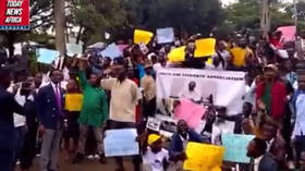 Ugandan students protest following US threats over anti-gay law