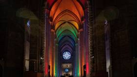 NYC cathedral ‘lights up’ for Pride Month