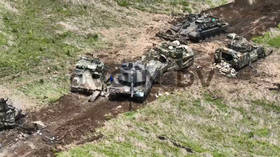 VIDEO shows American-made Bradleys and German-made Leopard tanks destroyed by Russia