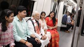Indian PM takes metro to attend Delhi University’s centenary celebrations