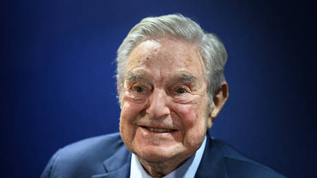 George Soros at an event in Davos, Switzerland, May 24, 2022.