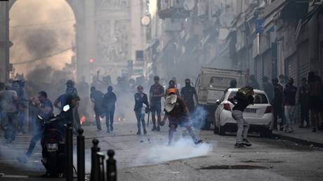 Protesters clash with CRS riot police at the Porte d'Aix in Marseille, France, June 30, 2023