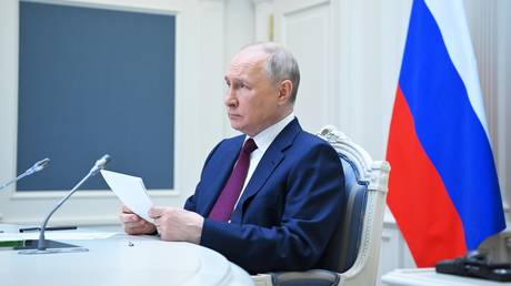 Russian President Vladimir Putin attends a Shanghai Cooperation Organisation (SCO) virtual meeting.