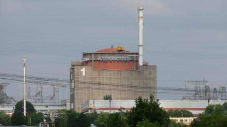 The reactor building of the Unit No 1 of the Zaporizhzhia Nuclear Power Plant (ZNPP).