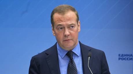 FILE PHOTO: Former Russian President Dmitry Medvedev