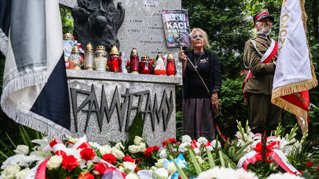 FILE PHOTO: People commemorate Polish victims of Ukrainian mass murders in Volhynia and Eastern Galicia