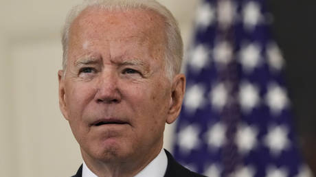 U.S. President Joe Biden speaks about the nation's economic recovery amid the COVID-19 pandemic in the State Dining Room of the White House on July 19, 2021 in Washington, DC