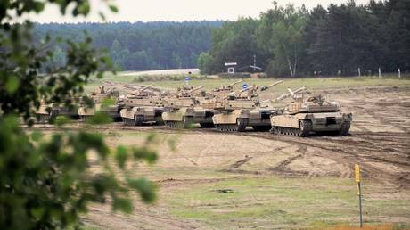 File photo: US tanks in Poland, deployed as part of Operation Atlantic Resolve