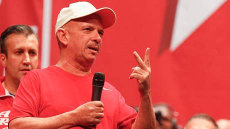 FILE PHOTO: Venezuelan ex-military intelligence chief Hugo Carvajal speaks at a rally in Caracas.