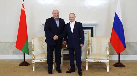 Russian President Vladimir Putin and his Belarusian counterpart, Alexander Lukashenko, are holding a meeting, July 23.