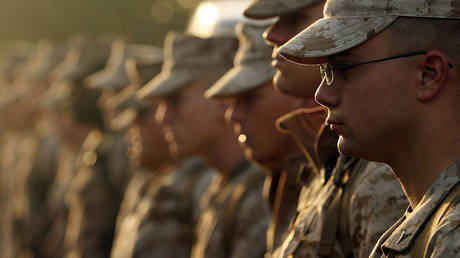 FILE PHOTO: US Marines at North Carolina's Camp Lejeune prepare for a November 2009 deployment to Afghanistan.