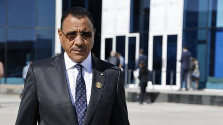 Niger President Mohamed Bazoum arrives at the Sharm El Sheikh International Convention Centre, in Egypt's Red Sea resort of the same name, on November 7, 2022