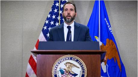 Special Counsel Jack Smith speaks to the press at the US Department of Justice in Washington, DC, on June 9, 2023.