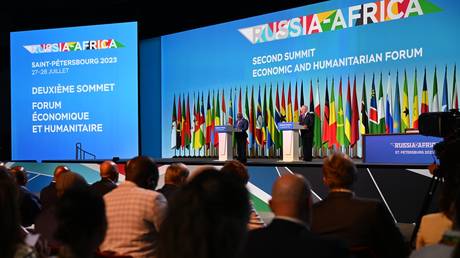 FILE PHOTO: Senior officials attend the 2nd Russia-Africa Summit in St. Petersburg, Russia