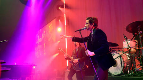 FILE PHOTO: Brandon Flowers of The Killers performs onstage