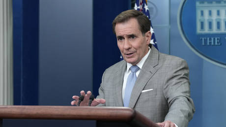 John Kirby speaks during a briefing at the White House in Washington DC, June 26, 2023