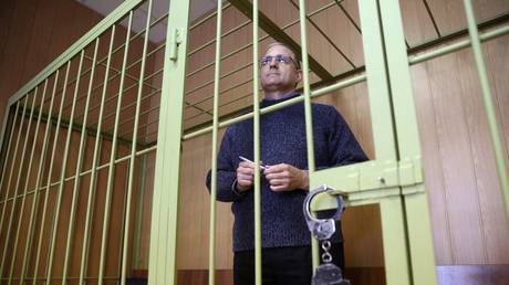 FILE PHOTO: Paul Whelan in the Lefortovo court in Moscow