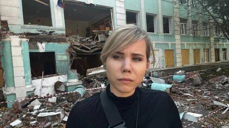 FILE PHOTO: Journalist and political scientist Darya Dugina in Donetsk