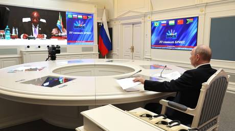 Russian President Vladimir Putin is taking part in the XV BRICS Summit via videoconference.