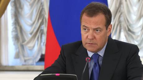 FILE PHOTO: Former Russian President Dmitry Medvedev