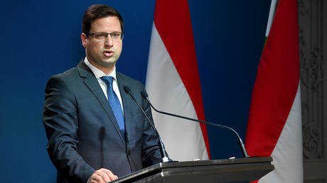 Minister of Prime Minister’s Office Gergely Gulyas speaks during a press conference on the bonds between Hungary and the EU on November 9, 2018 in Budapest.