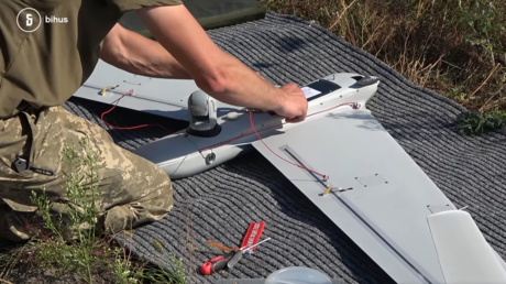A Ukrainian HAWK drone during trials.