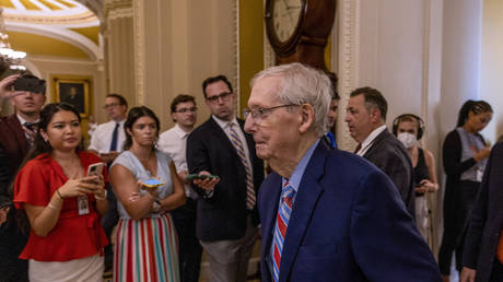 US Senate Minority Leader Mitch McConnell in Washington, DC, on September 5, 2023.