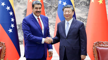 Chinese President Xi Jinping and Venezuelan counterpart Nicolas Maduro meet at the Great Hall of the People in Beijing, China, September 13, 2023.