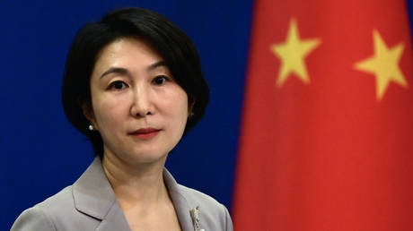 FILE PHOTO: China's foreign ministry spokeswoman Mao Ning addresses a press conference, in Beijing, China, on July 26, 2023.