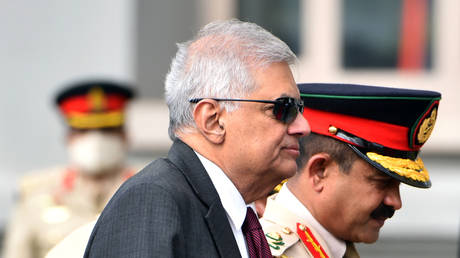 FILE PHOTO: President Ranil Wickremesinghe visits the Army Headquarters in Colombo, Sri Lanka
