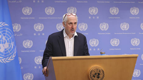 FILE PHOTO: A spokesman for the UN Secretary General Antonio Guterres, Stephane Dujarric