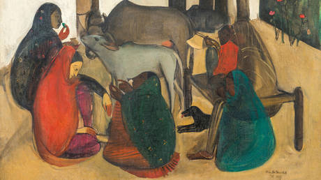 Amrita Sher-Gil’s painting The Story Teller (1937) that recently became the most expensive Indian painting at $7.45 million