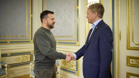 Ukrainian President Vladimir Zelensky meets UK Defence Secretary Grant Shapps, September 28, 2023