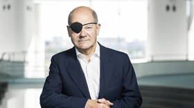 German chancellor reveals eye patch