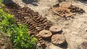 Ukrainian woman unearths WW2 arsenal while digging potatoes