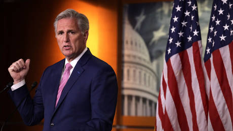 Rep. Kevin McCarthy (R-CA) speaks during a weekly news conference May 28, 2020 on Capitol Hill in Washington, DC